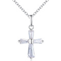 Mode-Flash-Diamant-Kreuz-Anhänger-Halskette weibliche kurze Schlüsselbeinkette minimalistischer Schmuck